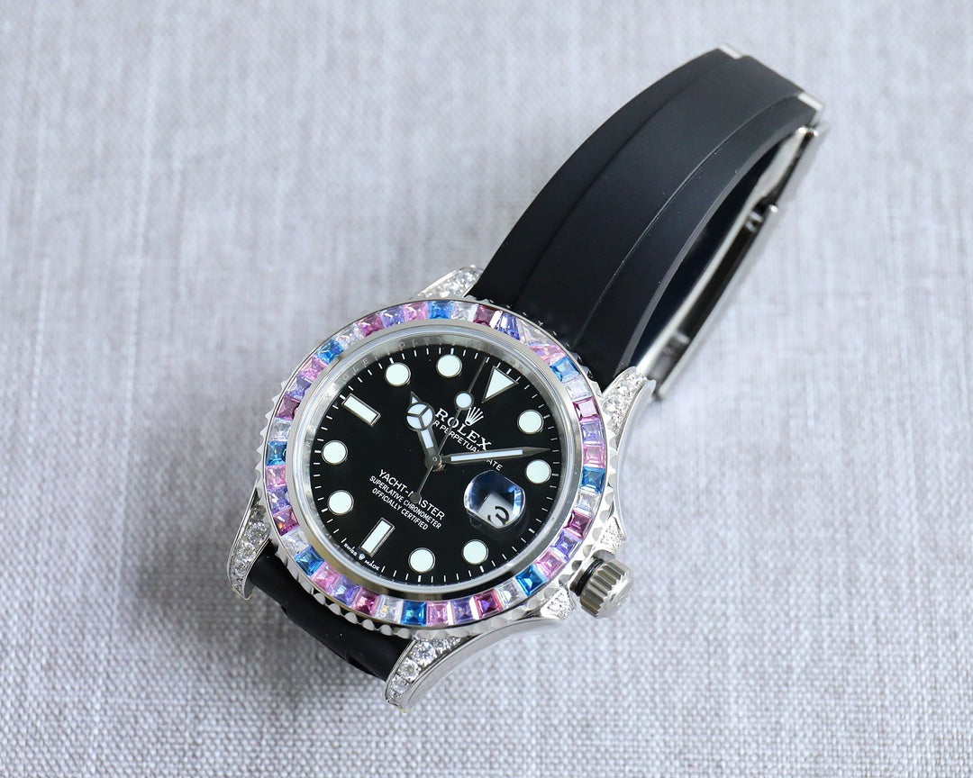 C-Factory -Black Rainbow- Black Rubber- Automatic - 40mm