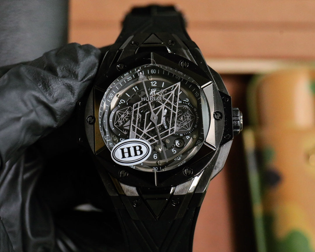 Black White - Black Rubber - Automatic - 45mm