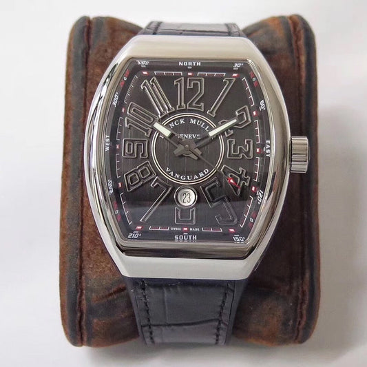 Grey Ceramic - Black Leather - Automatic - 45mm