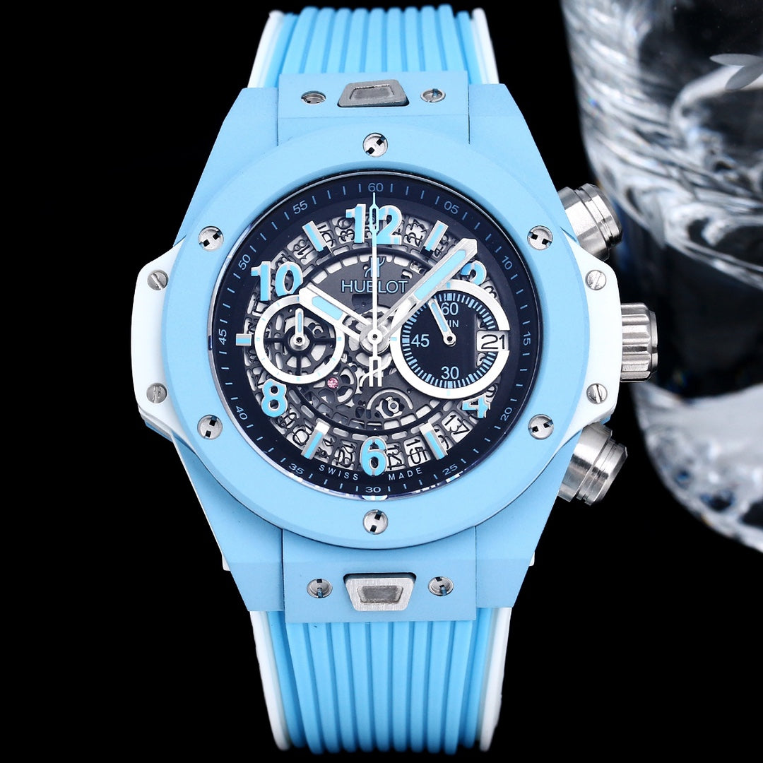 Chronograph - Blue Carbon Fiber - Blue Rubber - Quartz - 45mm