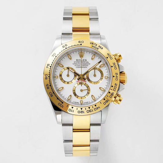 Chronograph -C-Factory -White Yellow- Silver 904L Steel- Automatic - 40mm