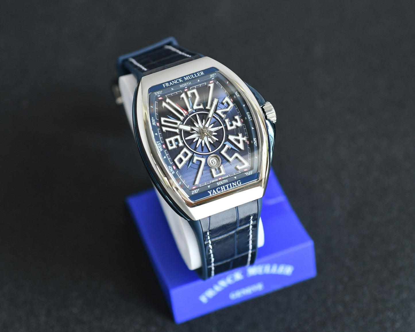 Blue White - Blue Leather - Automatic - 44*54mm