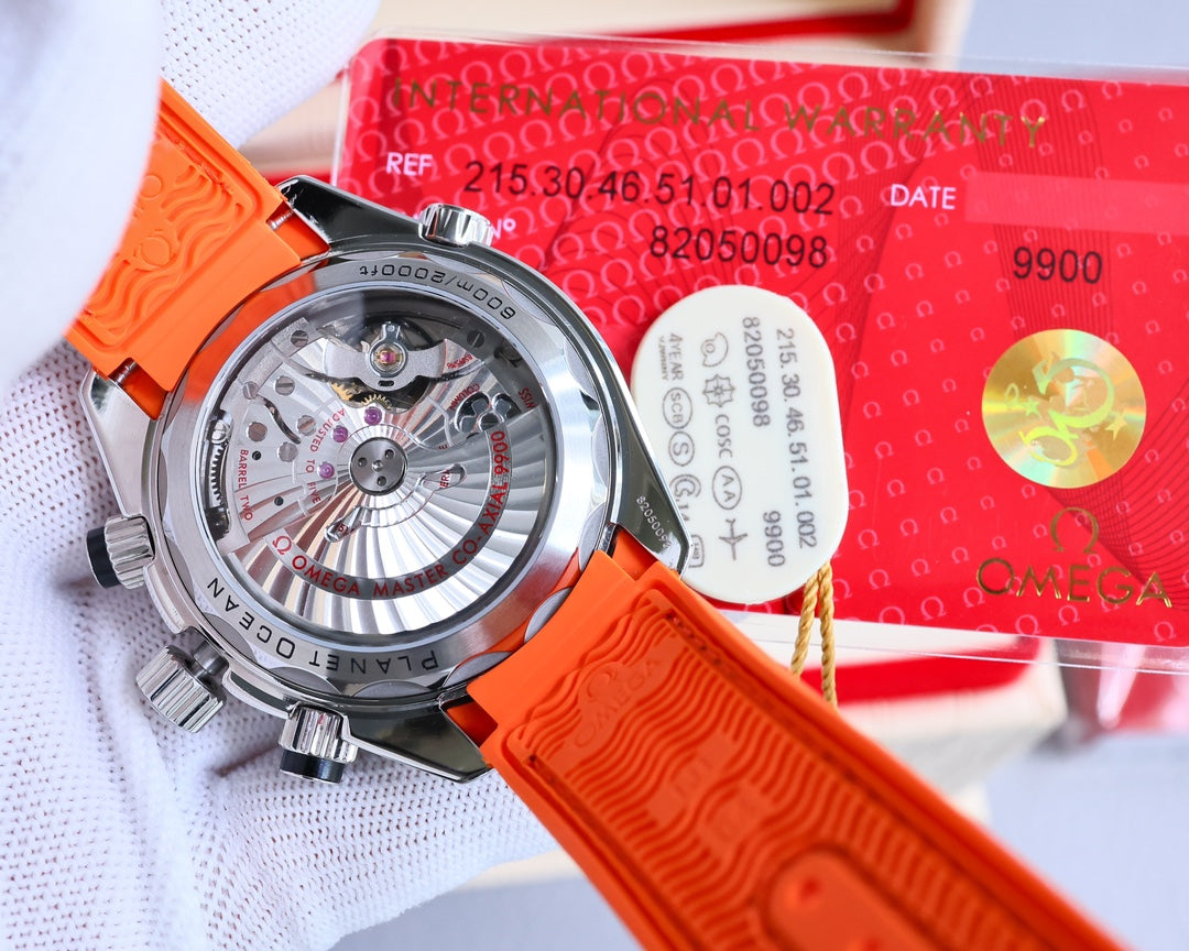 Chronograph - Selfwinding- Orange Rubber- Automatic - 45.5mm