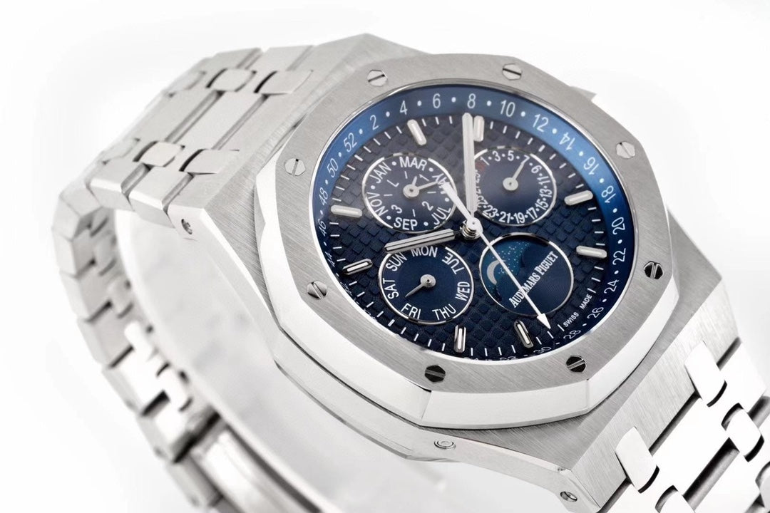 Blue White - Silver 904L Steel - Automatic - 41mm