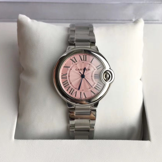 LADY -Pink Dial - Silver 904L Steel - Quartz - 33mm