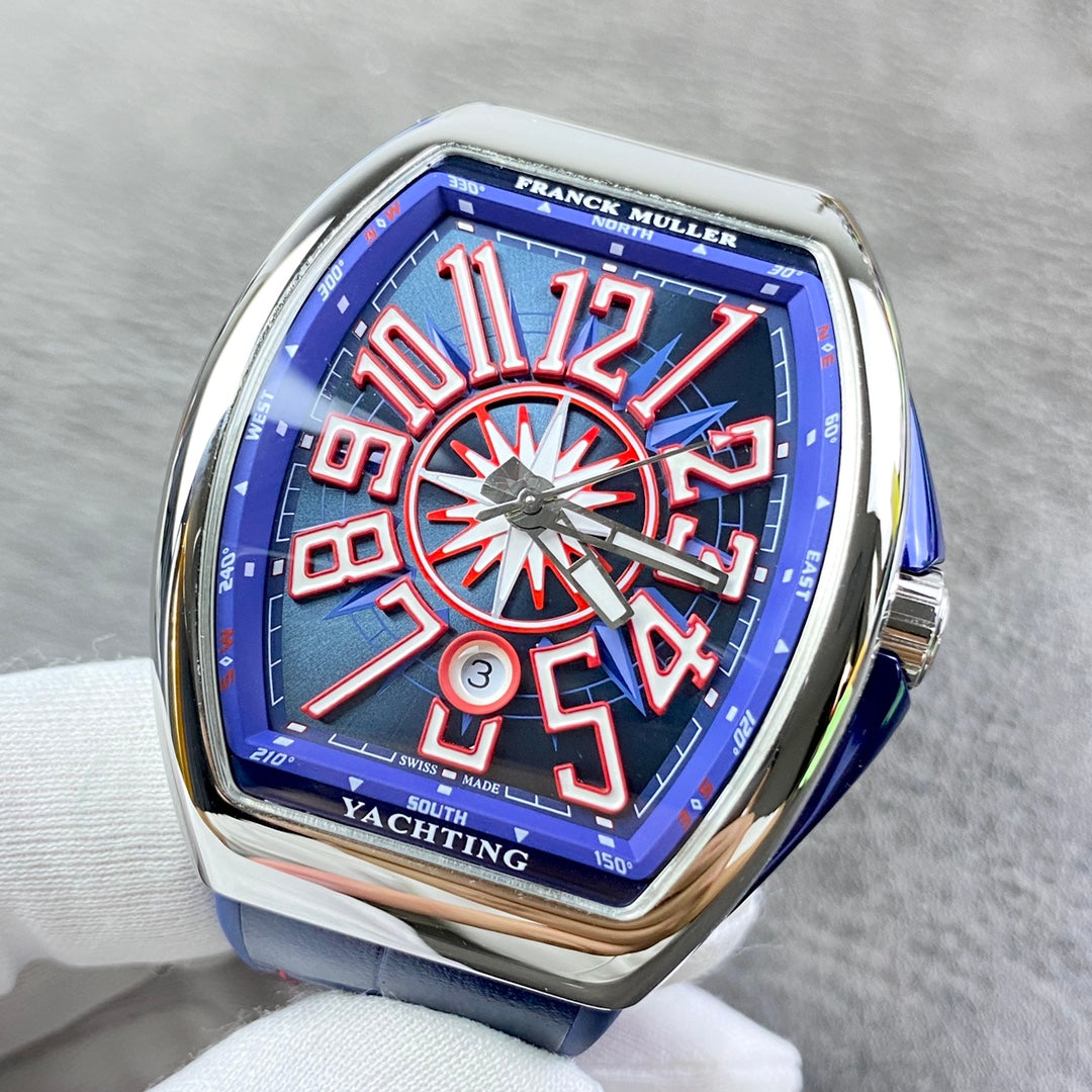 Blue Red - Blue Leather - Automatic - 45mm