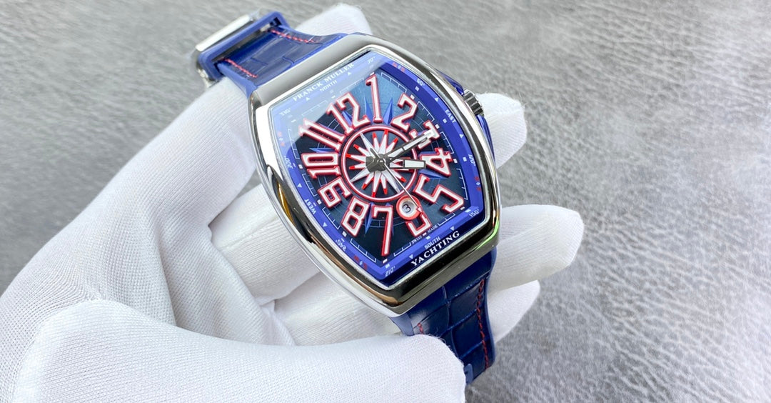 Blue Red - Blue Leather - Automatic - 45mm