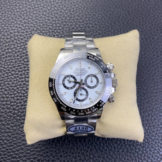 Chronograph -C-Factory -White Steel- Silver  904L Steel- Automatic - 40mm