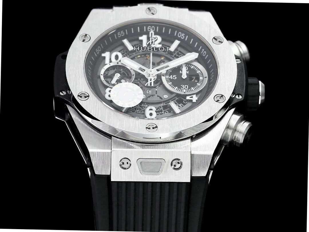 Chronograph - Black White - Black Rubber - Automatic - 42mm