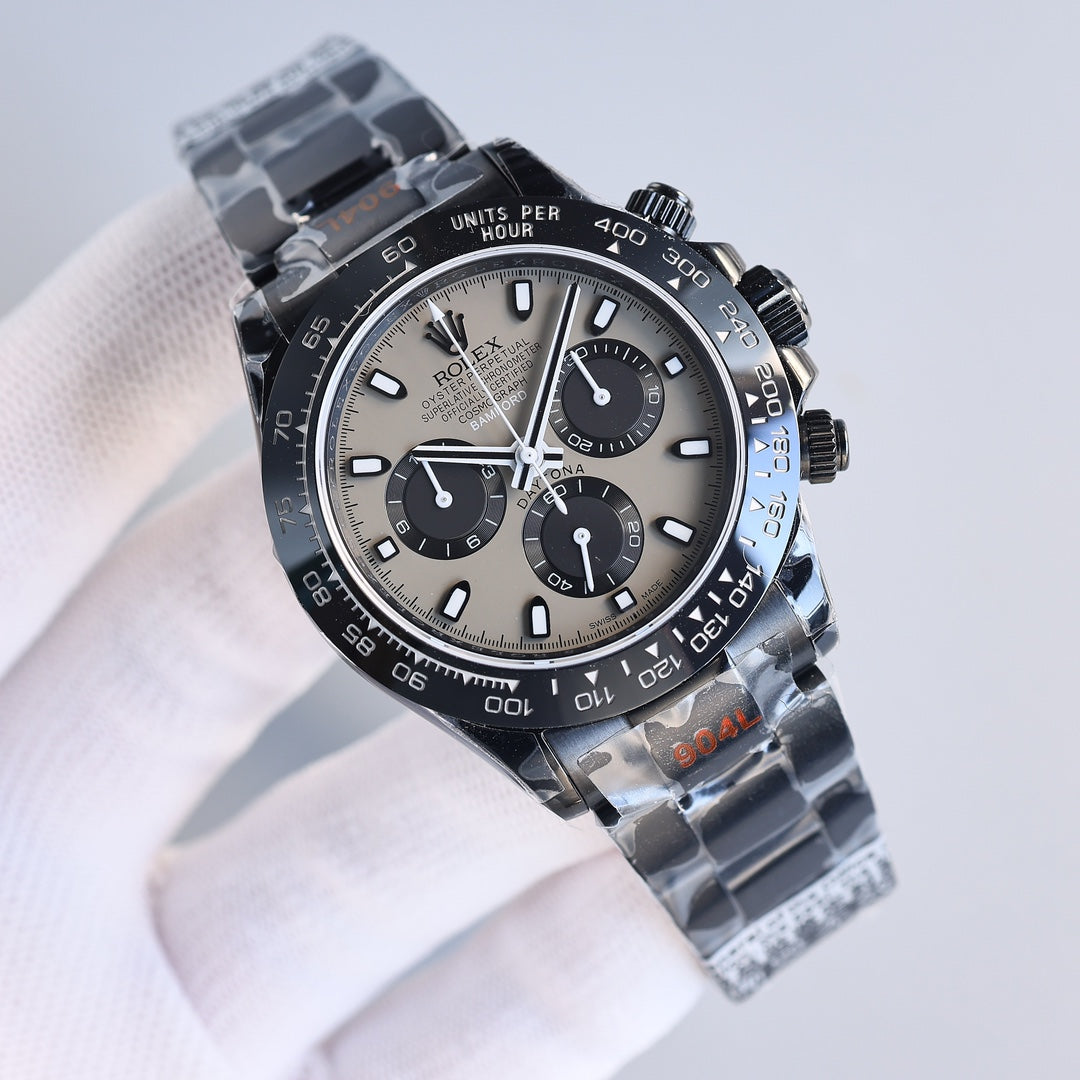 Chronograph -Black Grey - Black 904L Steel- Automatic - 40mm