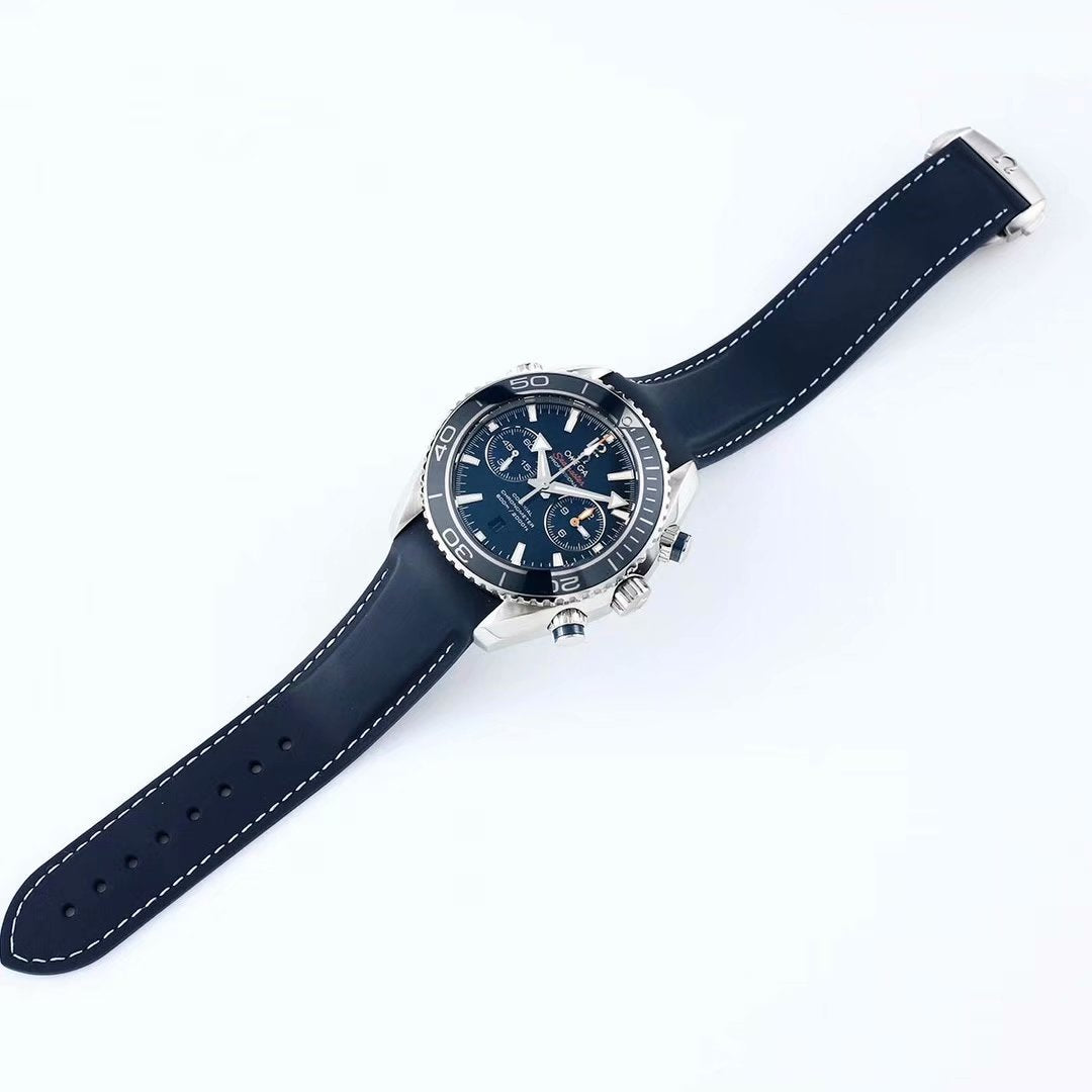 Chronograph - Selfwinding- Blue Leather -  Automatic - 45.5mm