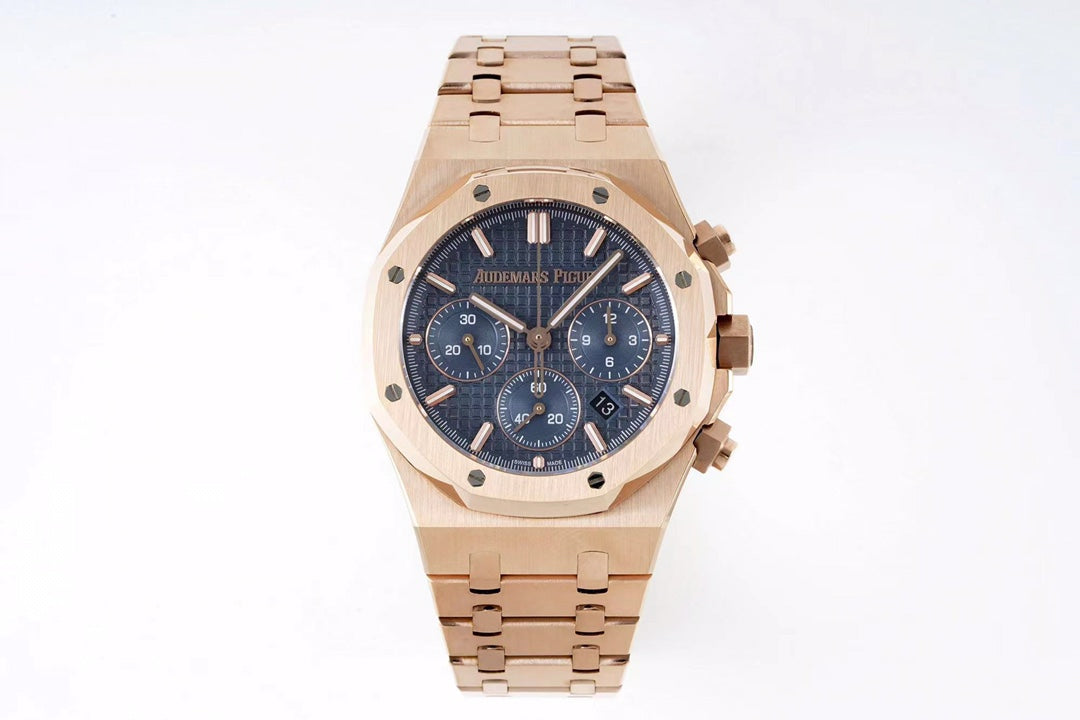 Chronograph -26331 Blue - Rosegold 904L Steel - Quartz - 41mm