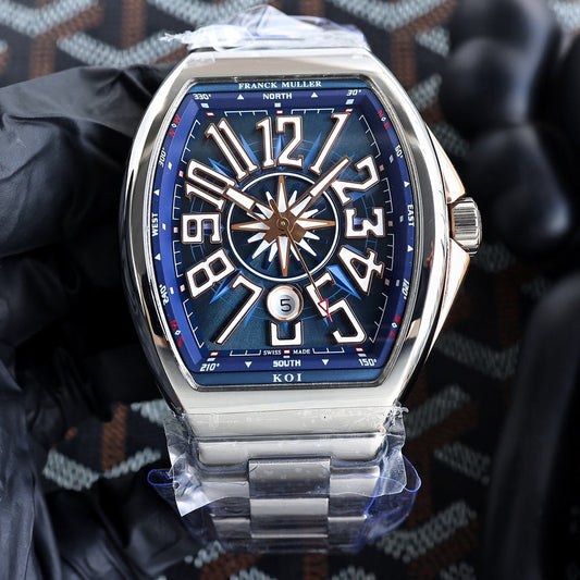 Blue White - Silver 904L Steel - Automatic - 44*54mm