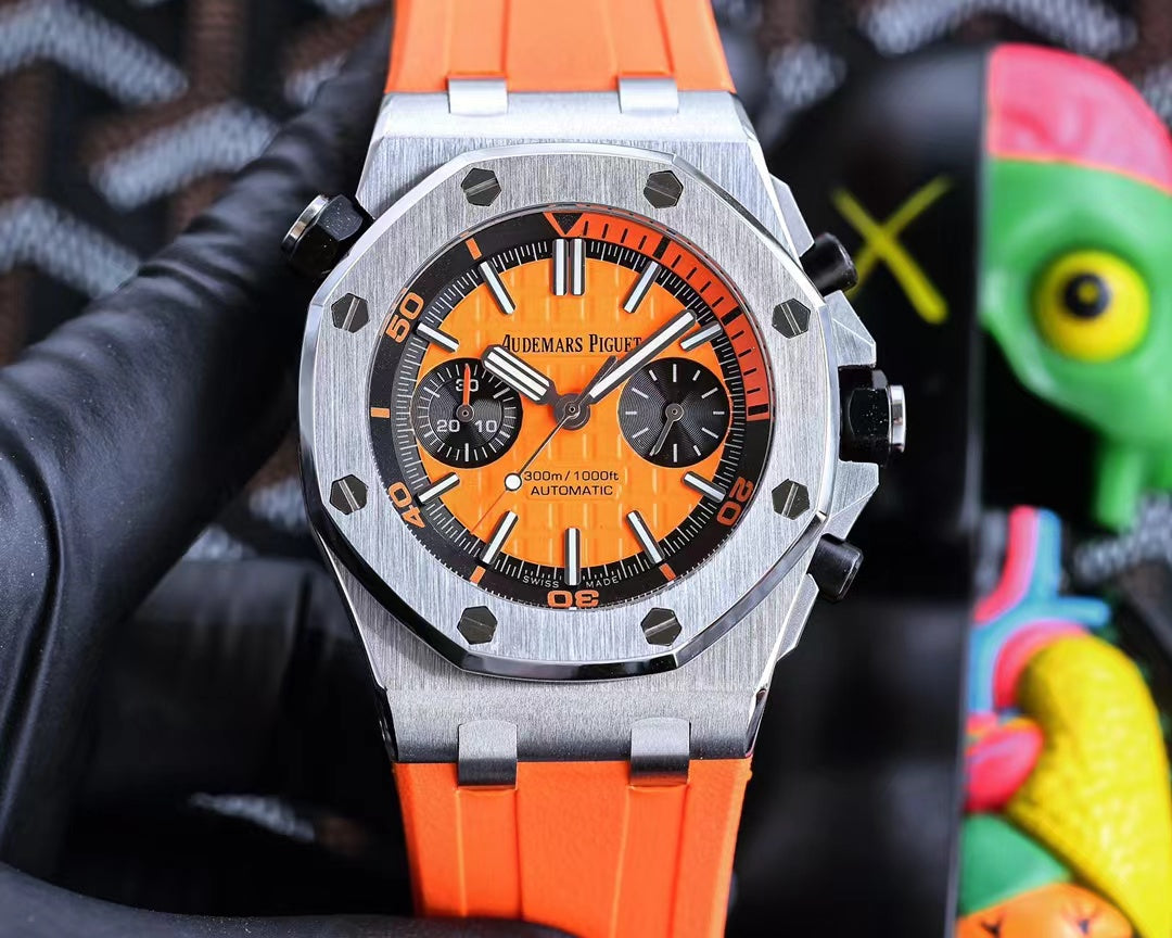 Orange White - Orange Rubber - Quartz - 42mm