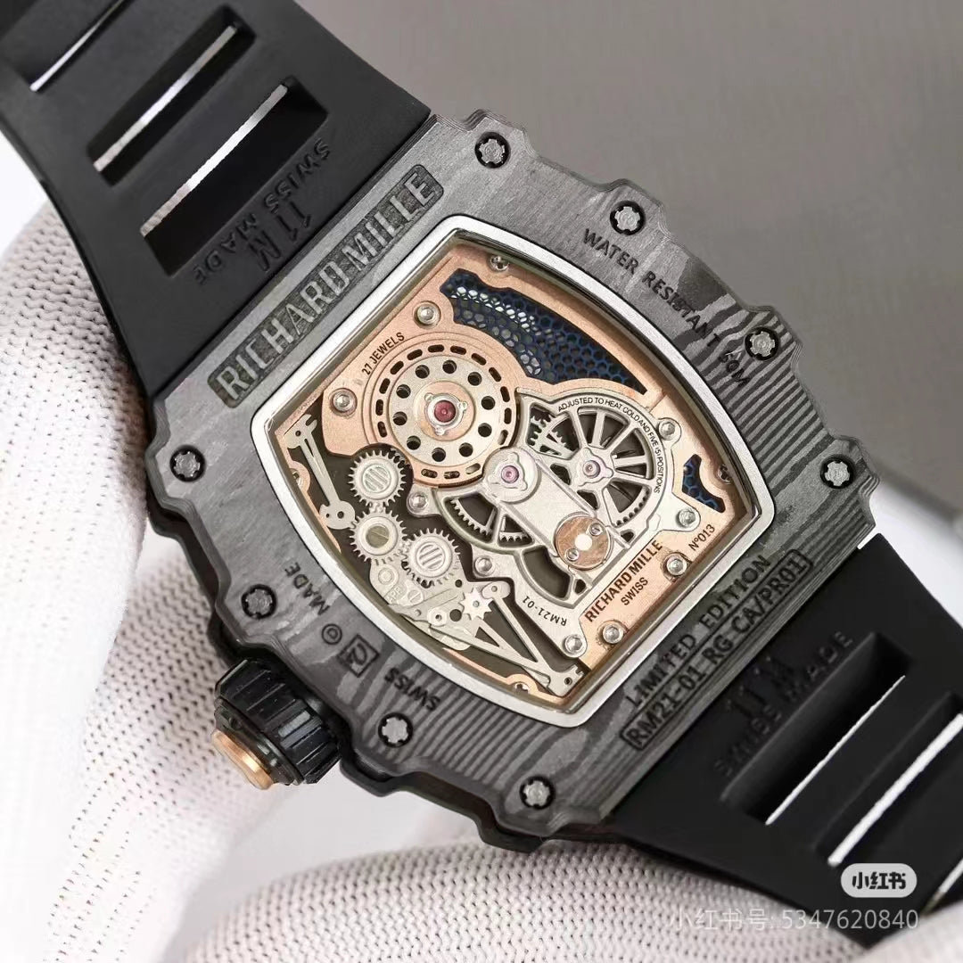 Rosegold Ceramic -Black Rubber - Automatic - 40*51mm