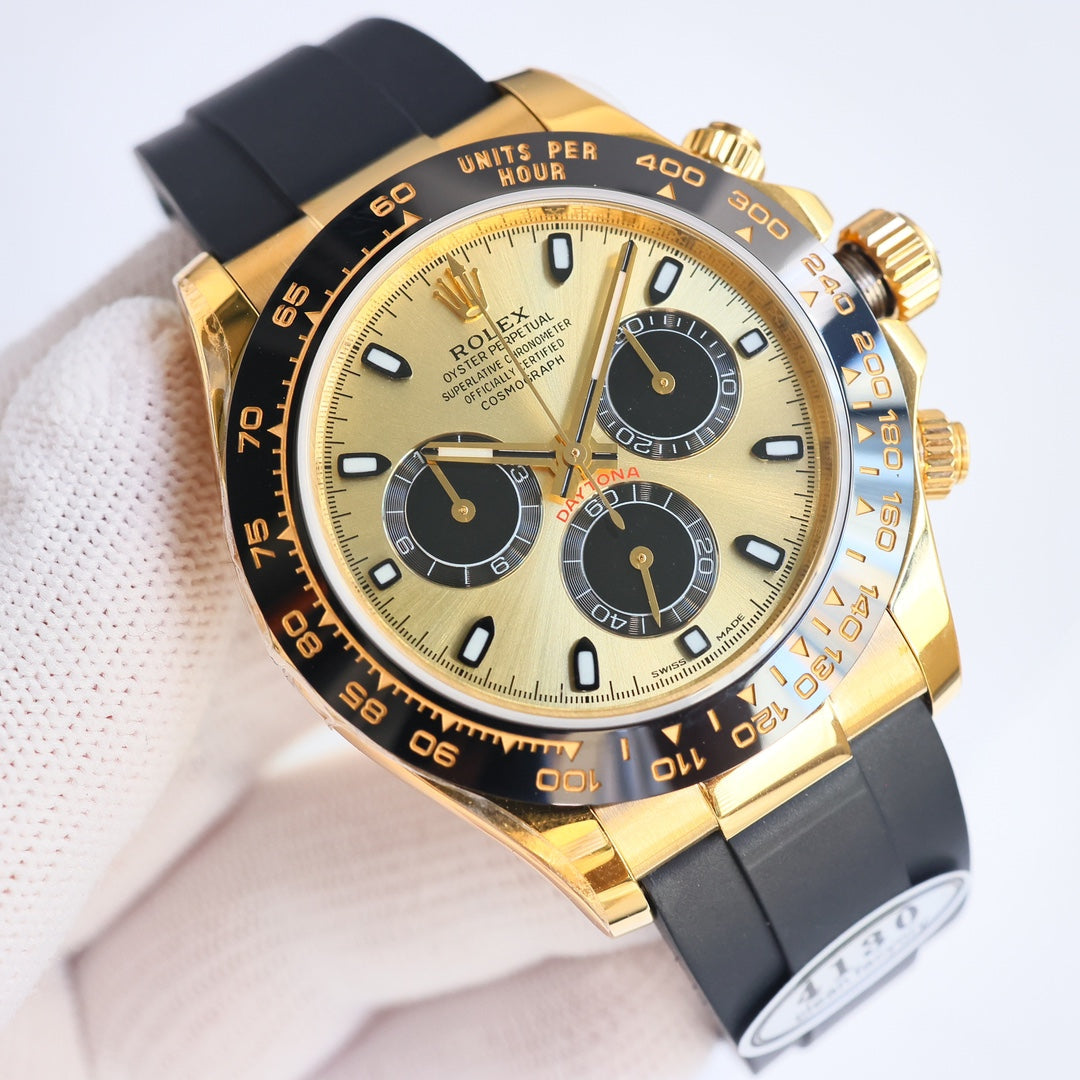 Chronograph -C-Factory -Yellow - Black Rubber- Automatic - 40mm