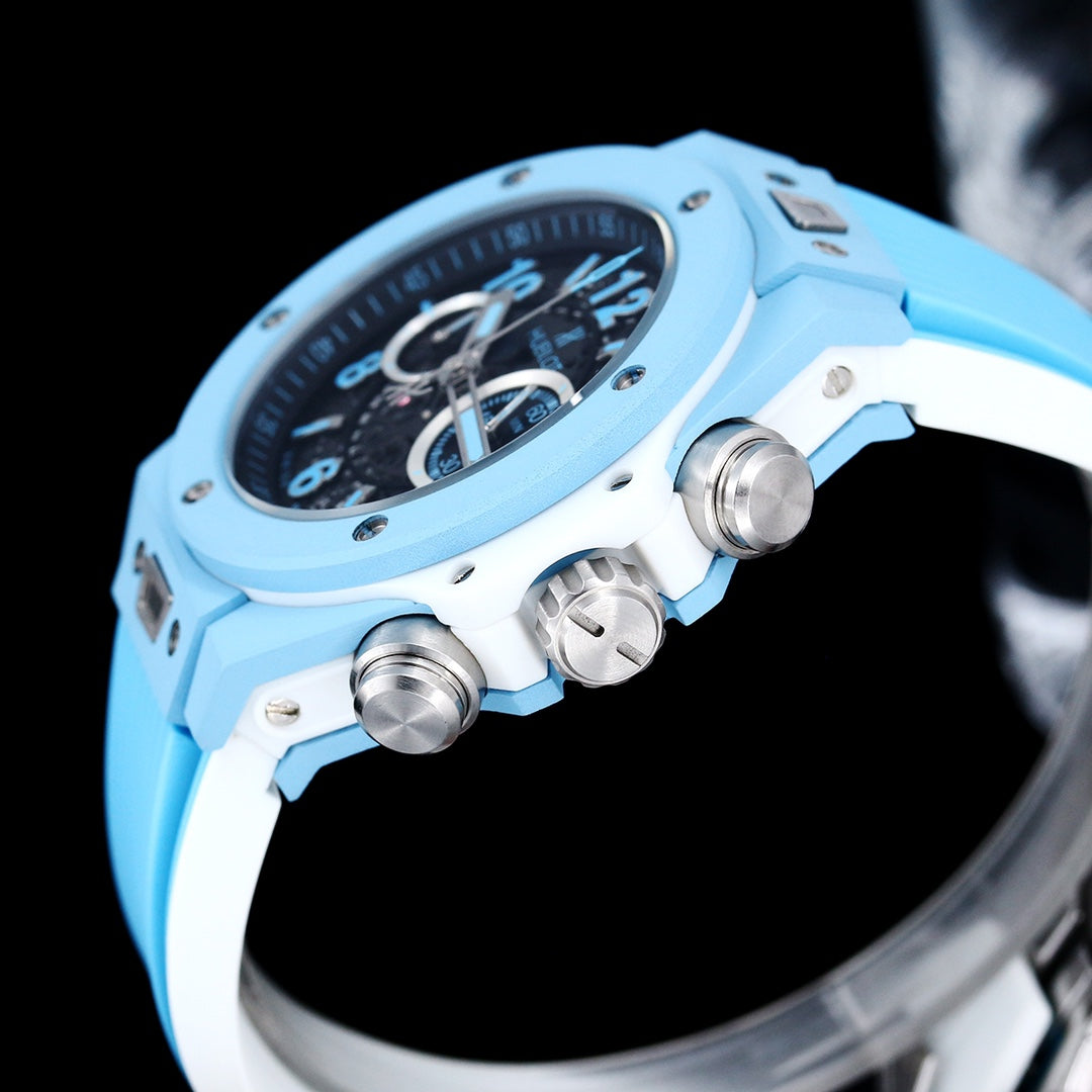 Chronograph - Blue Carbon Fiber - Blue Rubber - Quartz - 45mm