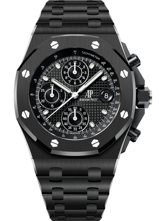 L Size -Black OFFs - 904L Steel - Quartz - 43mm