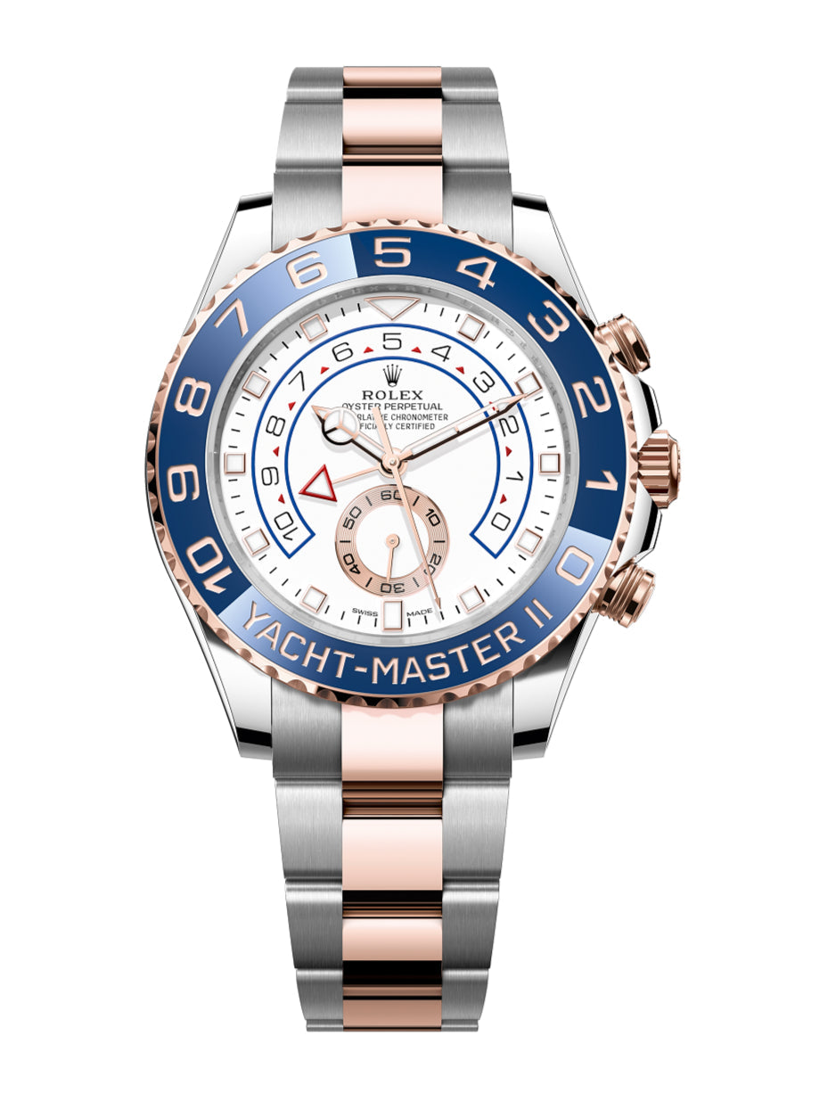 TOP- Chronograph- Rosegold White - Blue White Steel 904L- Autumatic -44mm