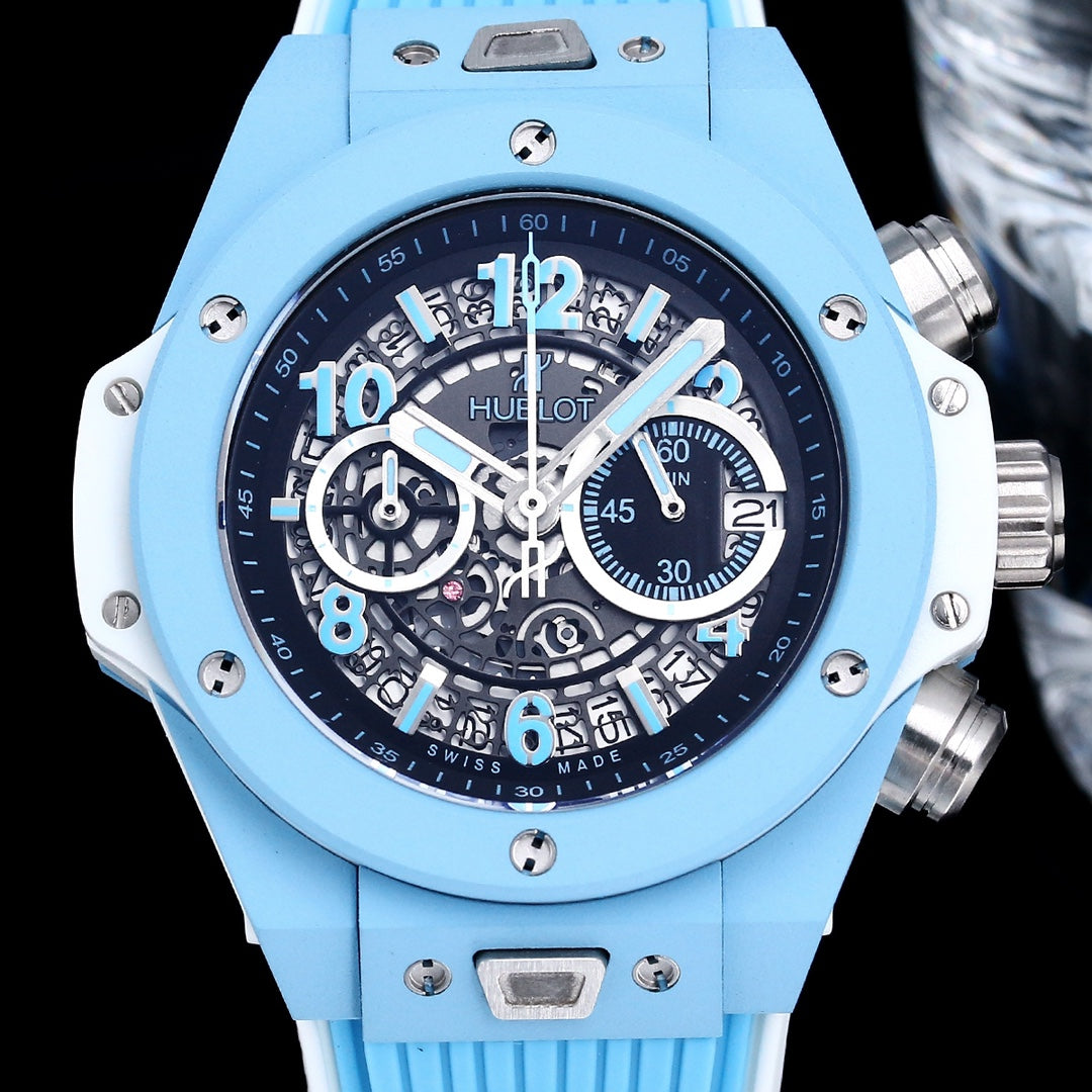 Chronograph - Blue Carbon Fiber - Blue Rubber - Quartz - 45mm