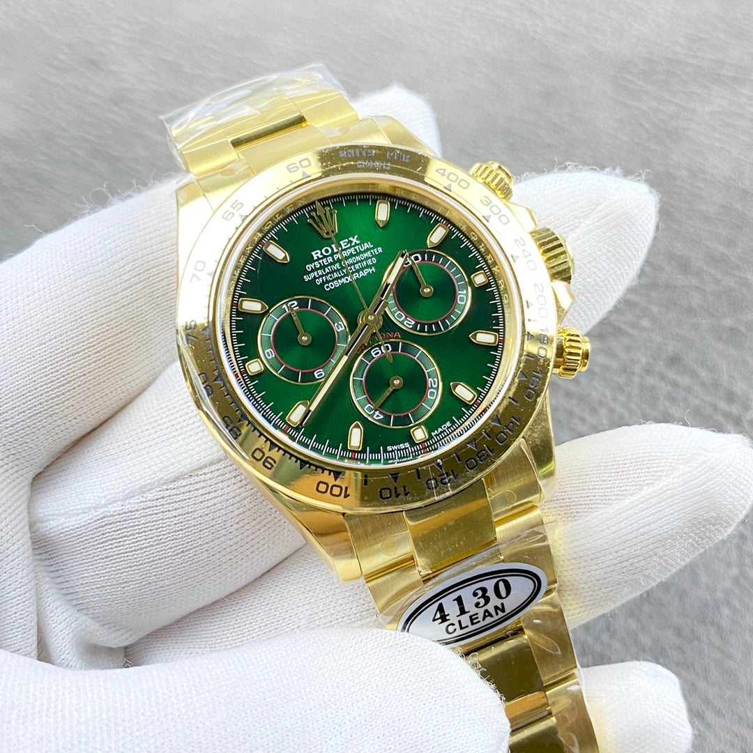 Chronograph -C-Factory -Green- Yellow 904L Steel- Automatic - 40mm