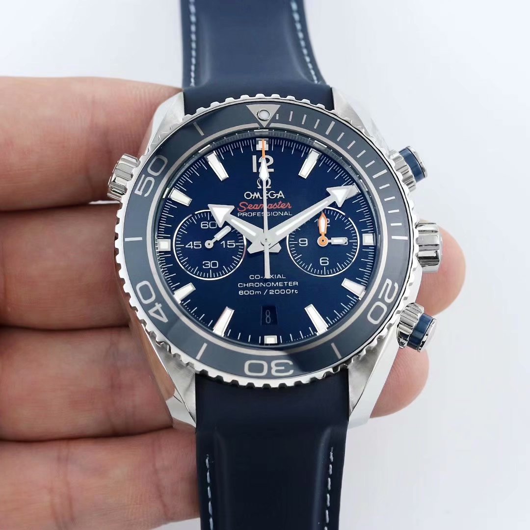 Chronograph - Selfwinding- Blue Leather -  Automatic - 45.5mm