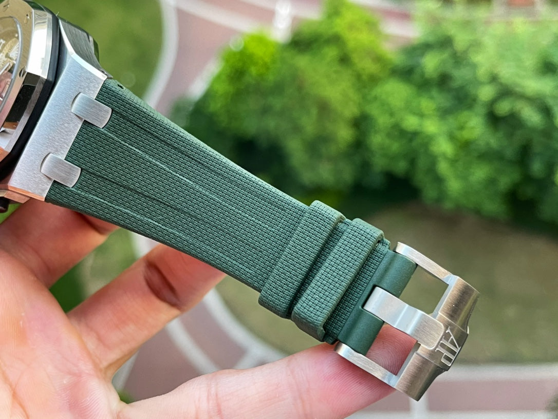 Green Silver - Green Rubber - Quartz - 42mm