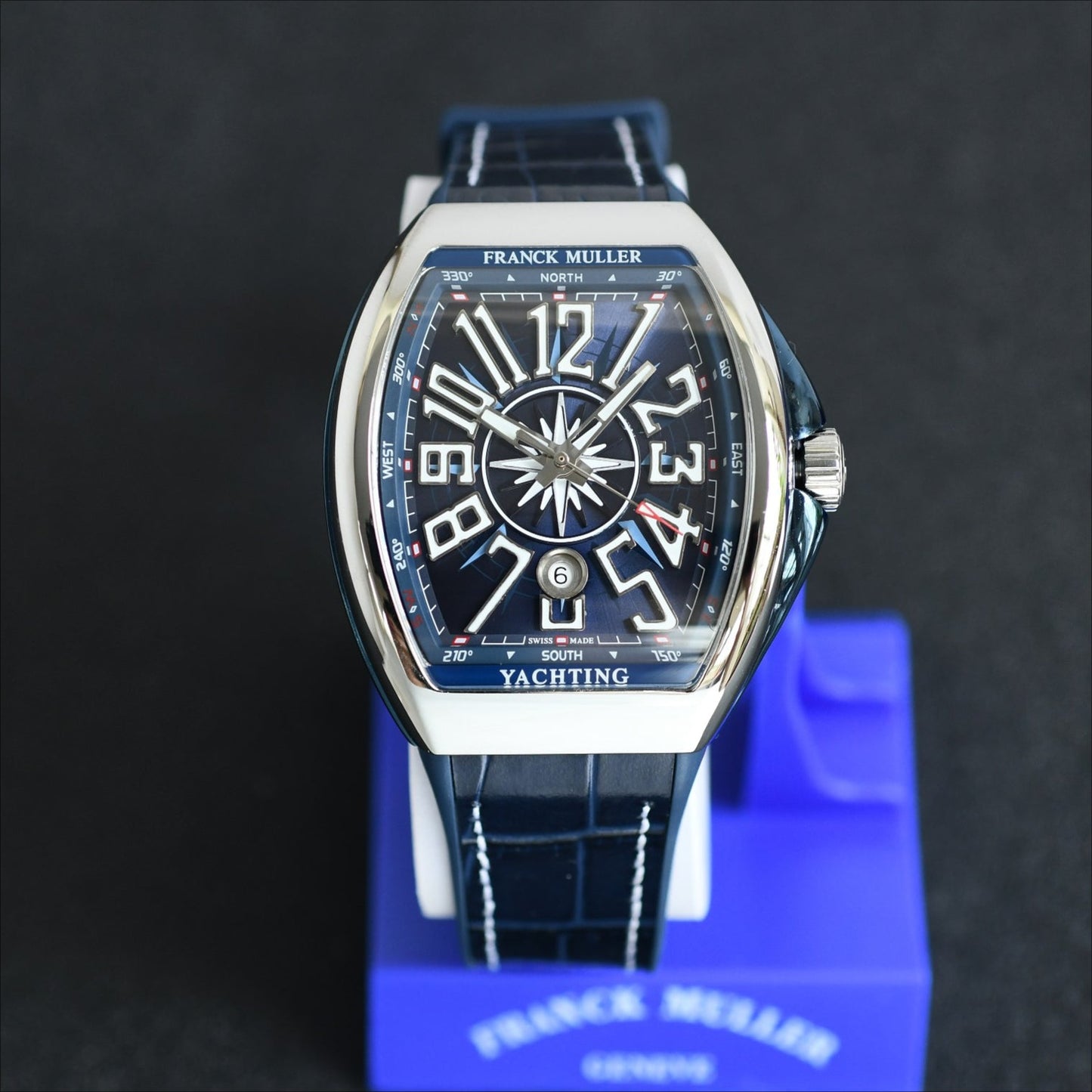 Blue White - Blue Leather - Automatic - 44*54mm