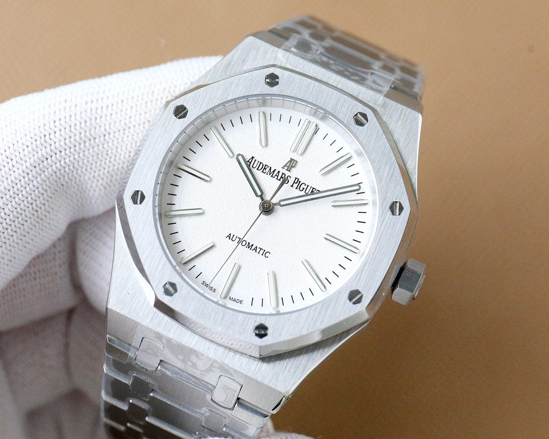 White frosted face - 904L White Steel - Automatic - 41mm