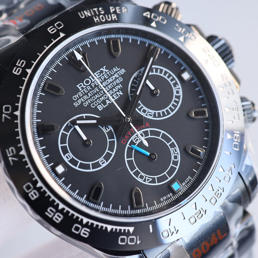 Chronograph -Black - Black 904L Steel- Automatic - 40mm