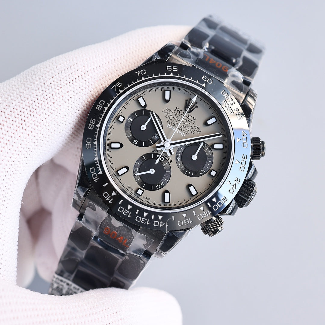 Chronograph -Black Grey - Black 904L Steel- Automatic - 40mm