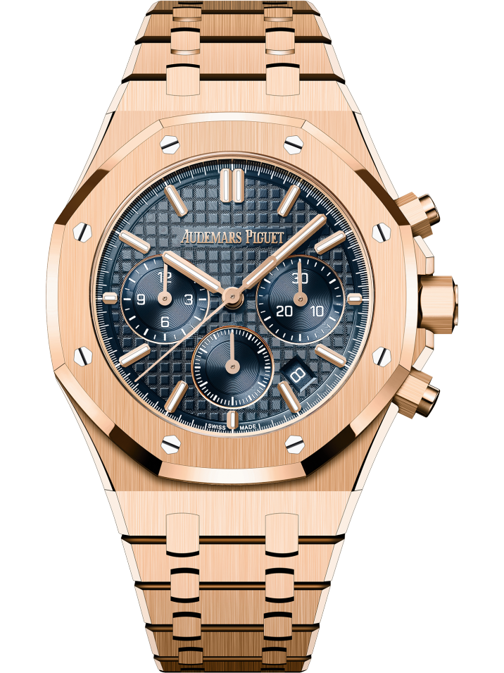 Chronograph -26331 Blue - Rosegold 904L Steel - Quartz - 41mm