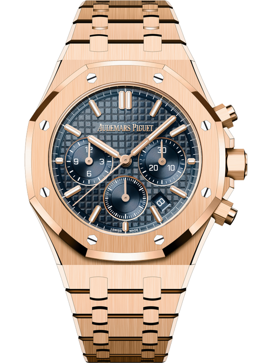 Chronograph -26331 Blue - Rosegold 904L Steel - Quartz - 41mm