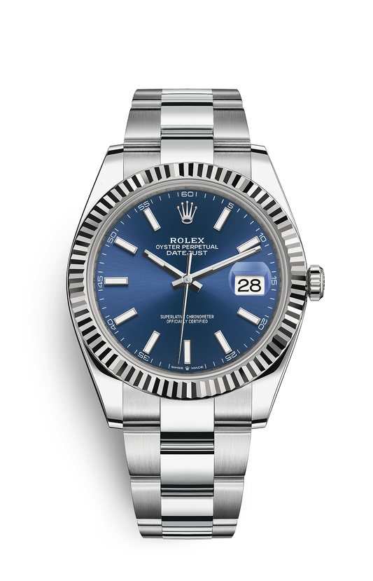 Date - Silver and Blue- Automatic - 41mm