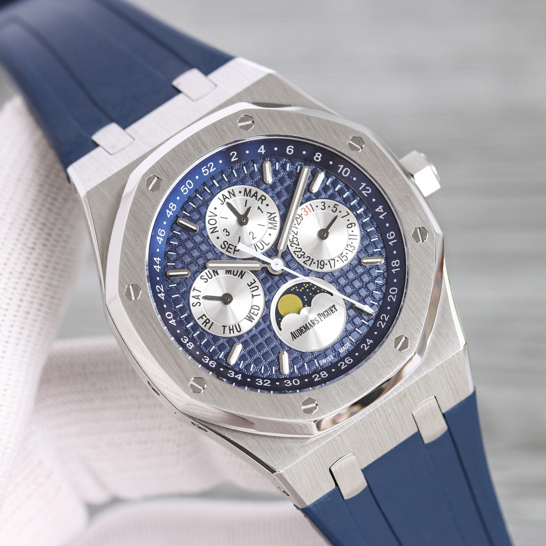 Blue White - Blue Rubber - Automatic - 41mm