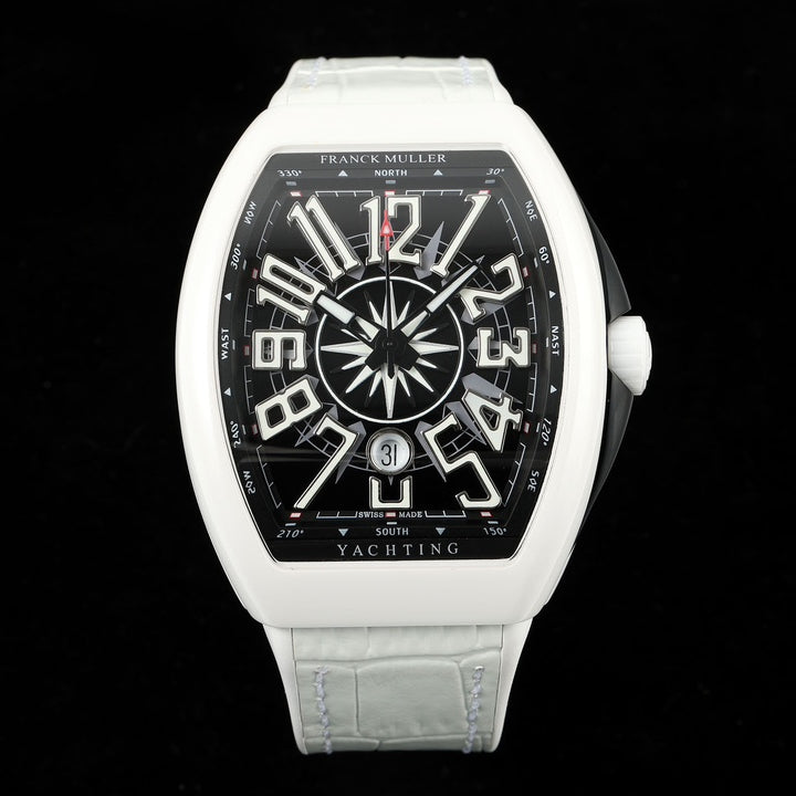 Black Ceramic - White Leather - Automatic - 45mm