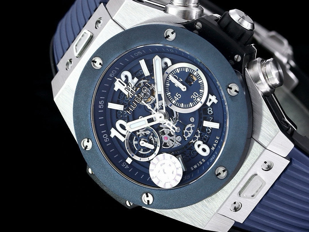 Chronograph - Blue - Blue Rubber - Automatic - 42mm