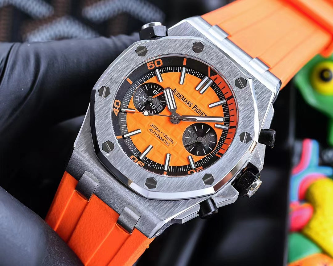 Orange White - Orange Rubber - Quartz - 42mm