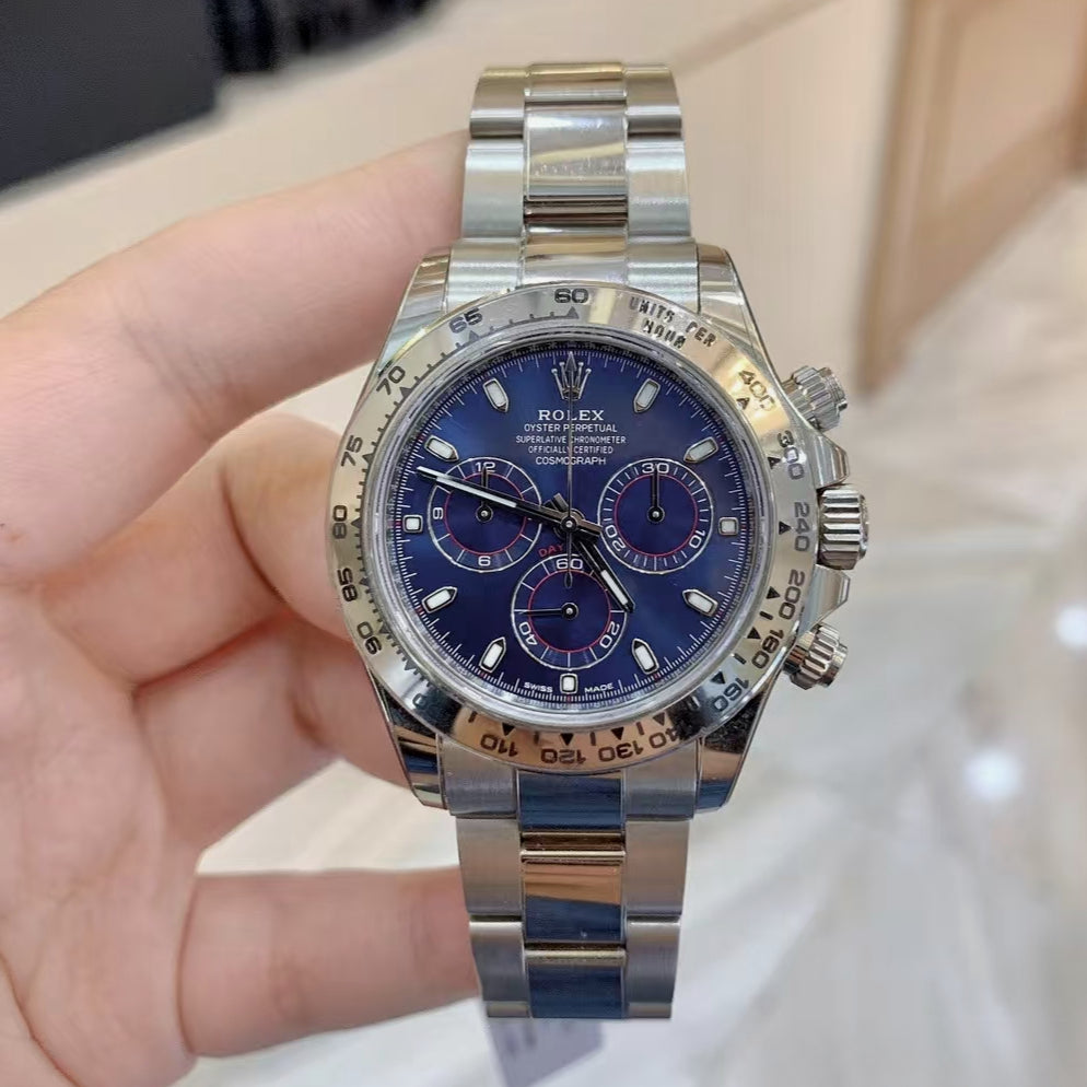 Chronograph -C-Factory -Blue - Silver 904L Steel- Automatic - 40mm