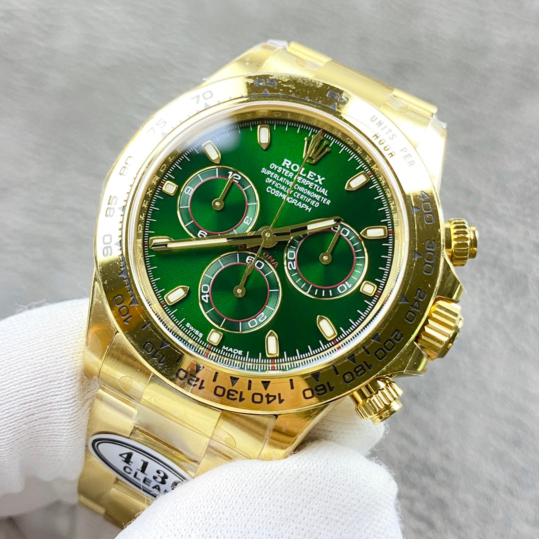 Chronograph -C-Factory -Green- Yellow 904L Steel- Automatic - 40mm