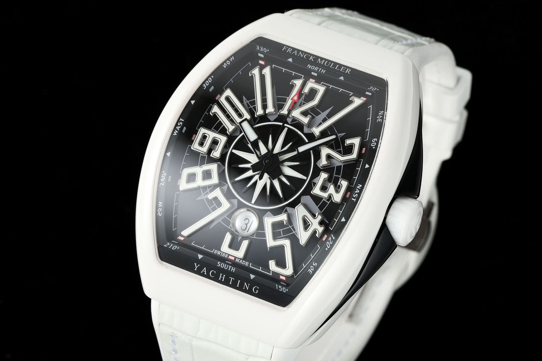 Black Ceramic - White Leather - Automatic - 45mm