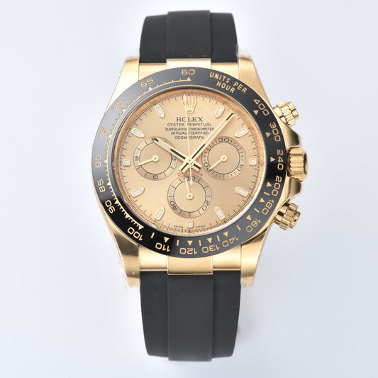 Chronograph -C-Factory -Yellow gold - Black Rubber- Automatic - 40mm