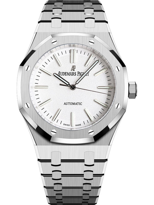 White frosted face - 904L White Steel - Automatic - 41mm