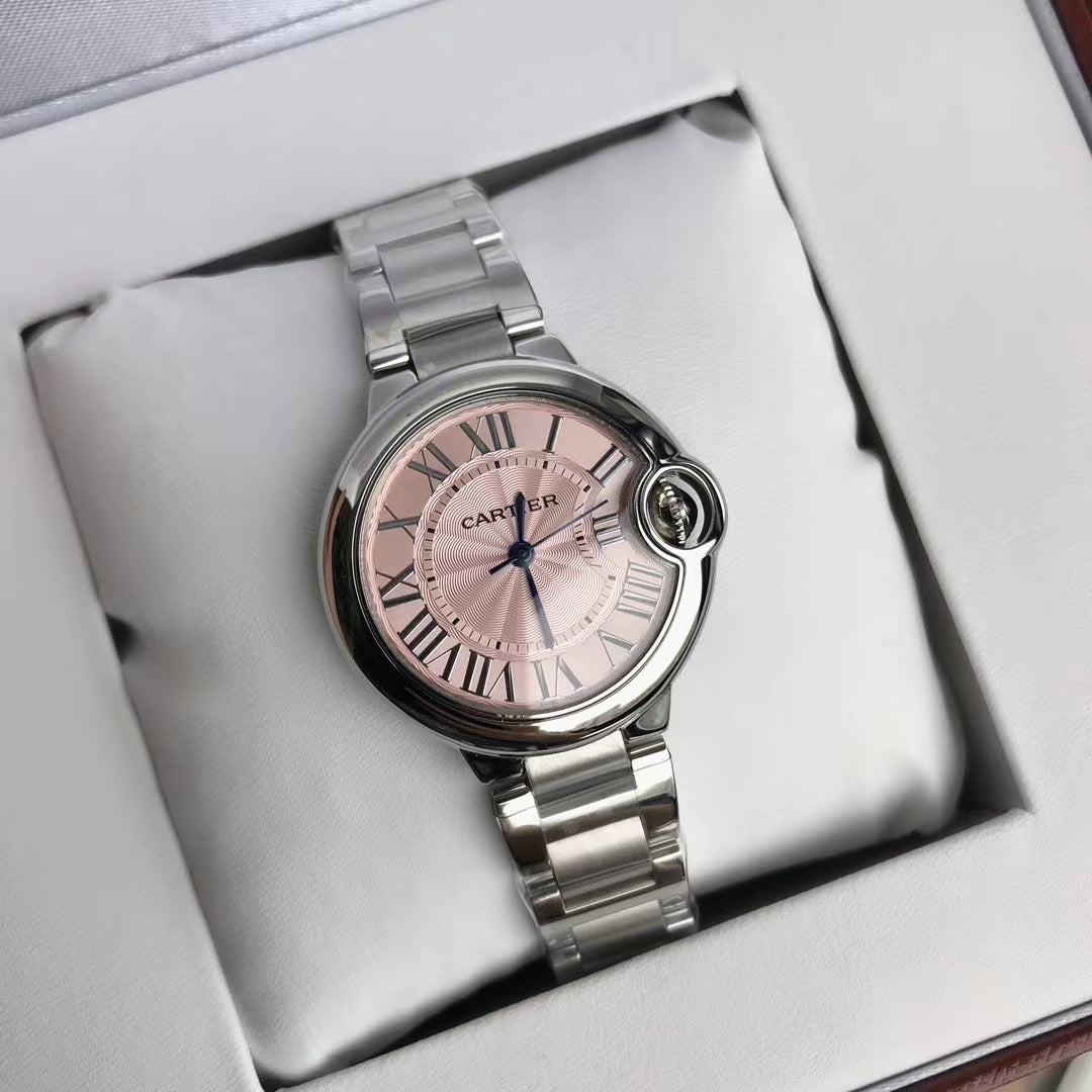 LADY -Pink Dial - Silver 904L Steel - Quartz - 33mm