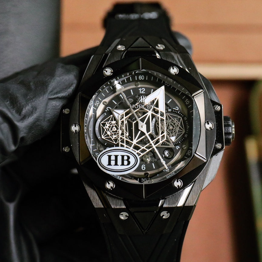 Black White - Black Rubber - Automatic - 45mm