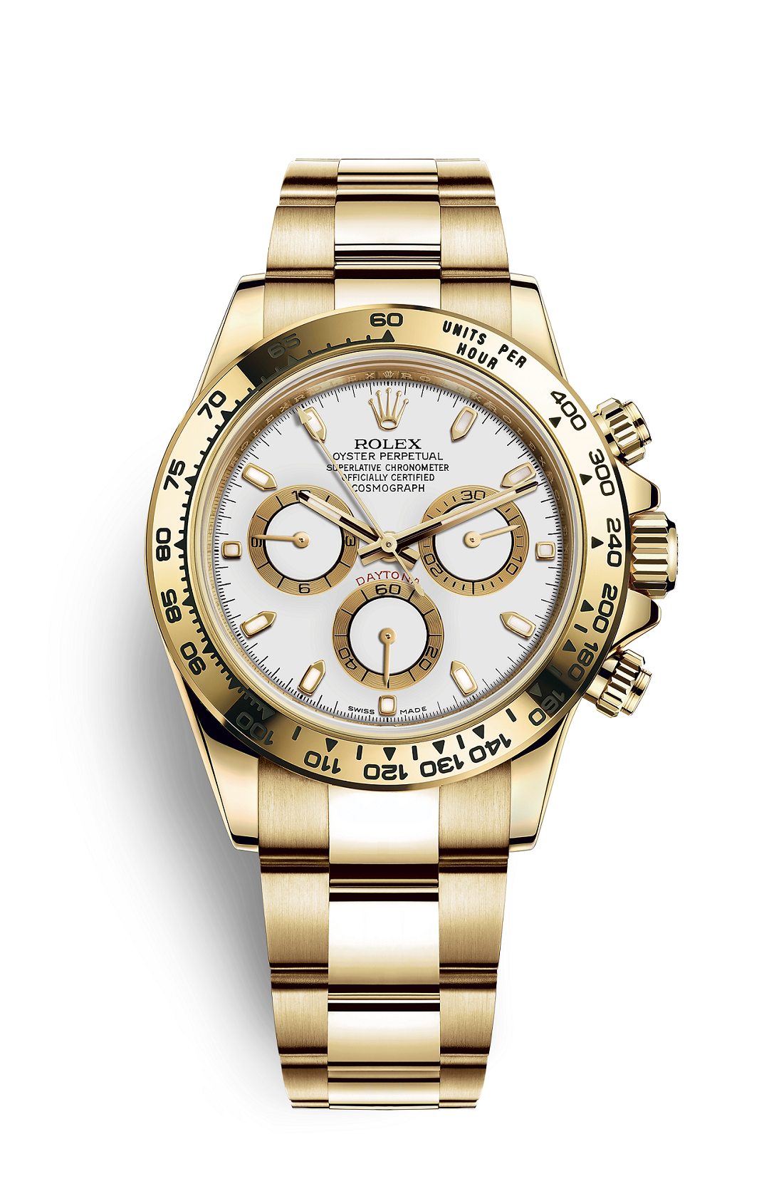 Chronograph -GOLD STEEL  WATCH-White Dial- Automatic -40mm