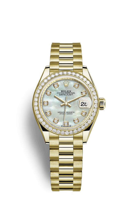 LADY-DATE-Yellow gold and diamonds- QUARTZ-31mm